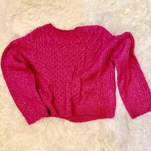 The Children's Place Hot Pink Cable Knit Sweater
